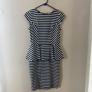 Black and white stripes dress